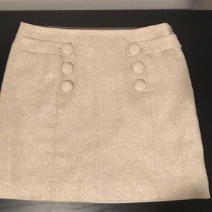 Beige sparkly Jcrew mini skirt